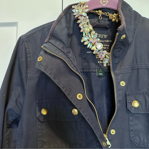 J.Crew Relaxed Boyfriend Field Jacket in Navy - Picture 5 of 15